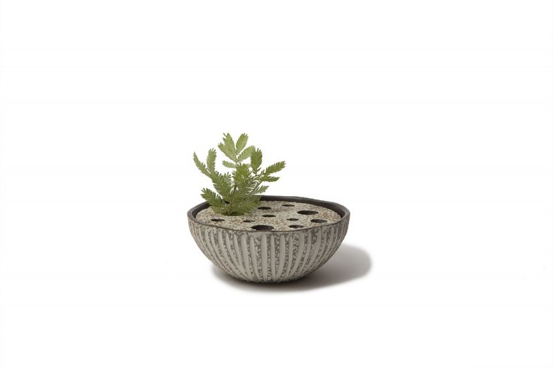 Vase Straw, Large – Stone Stripe