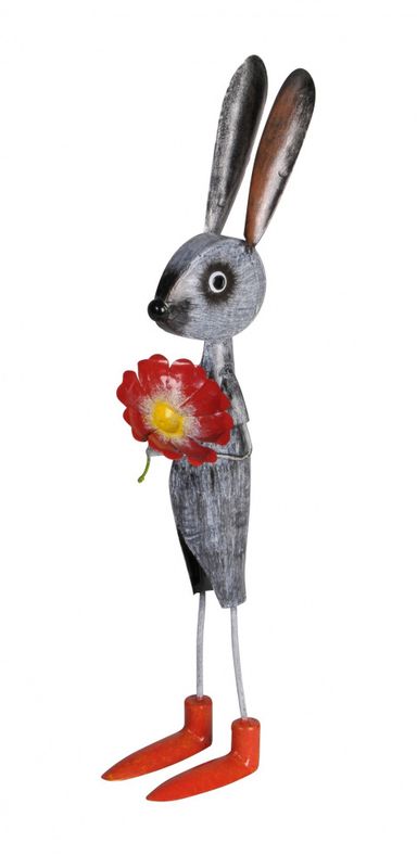 Hare med blomst