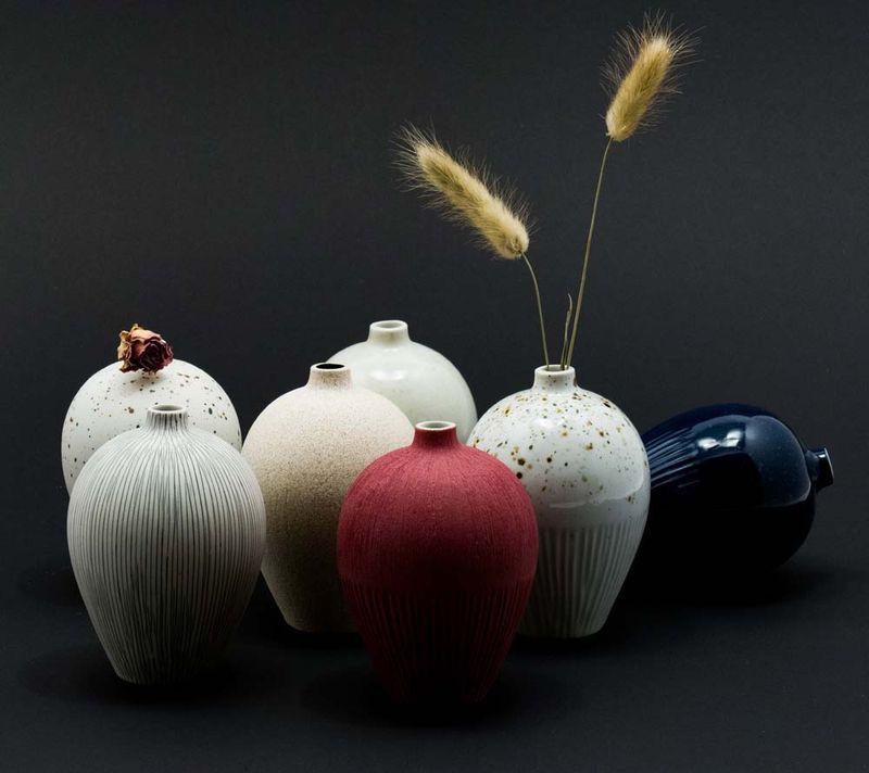 Vase Ebba, Medium – Freckles White